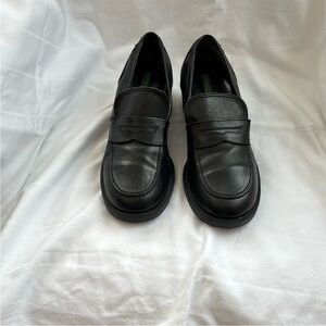 Gh Bass Leather Loafers, vintage, black, size 8.5
